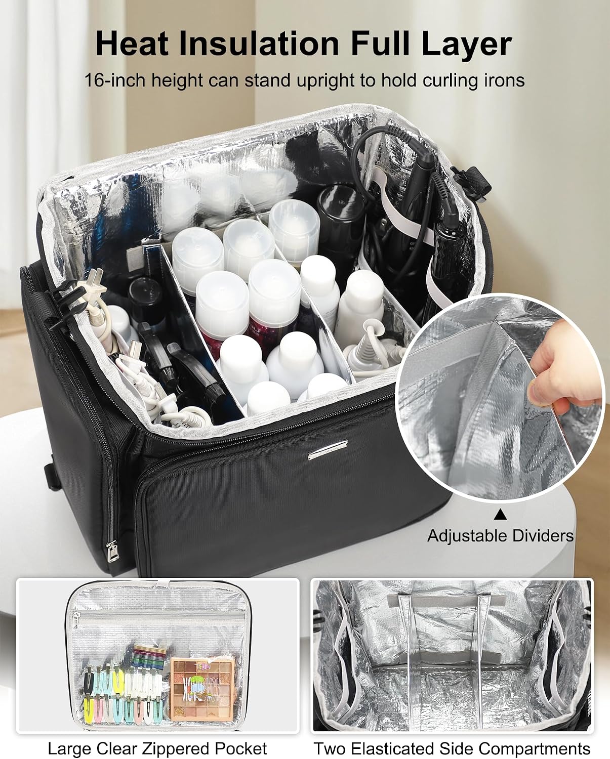 Rolling Makeup Case Hair Tools - Travel Bags review and price