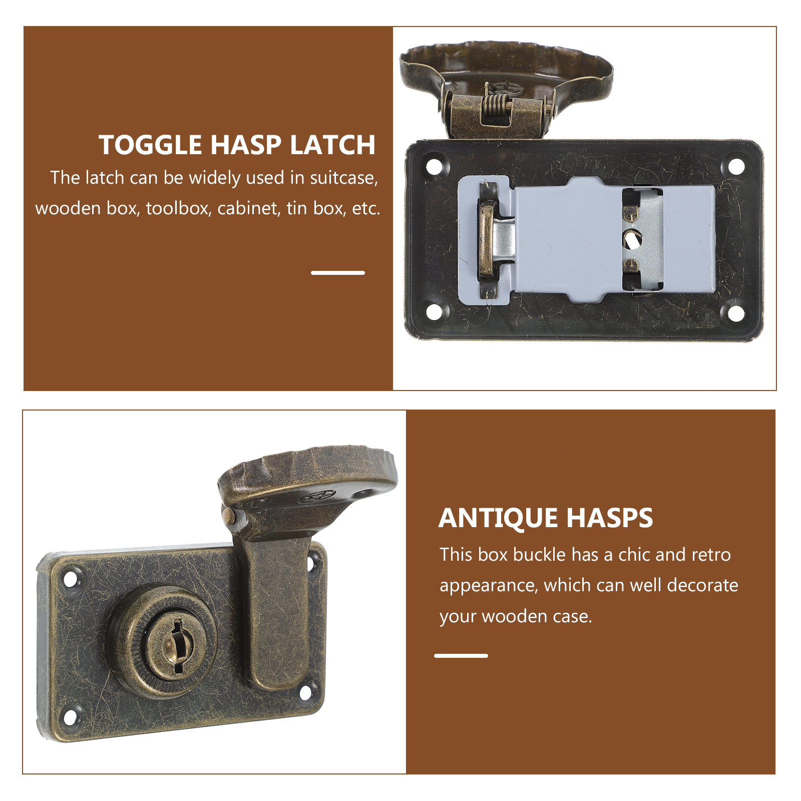 2Pcs Retro Suitcase Lock Hasps - Retro Vintage Trunk Suitcase review and price