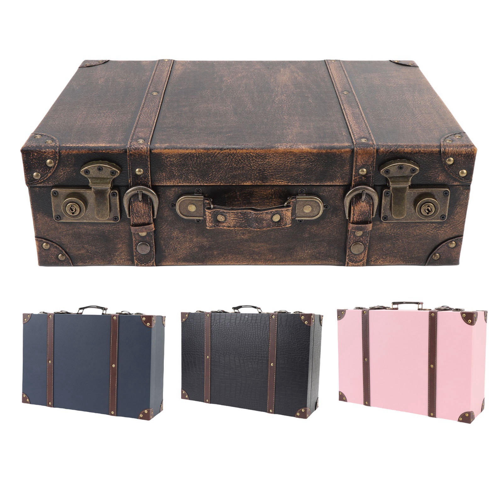 Vintage Suitcase Box Travel St - Retro Vintage Trunk Suitcase review and price