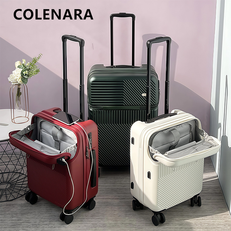 COLENARA Charging Luggage Fron - Front Opening Laptop Luggage 24 Inch review and price