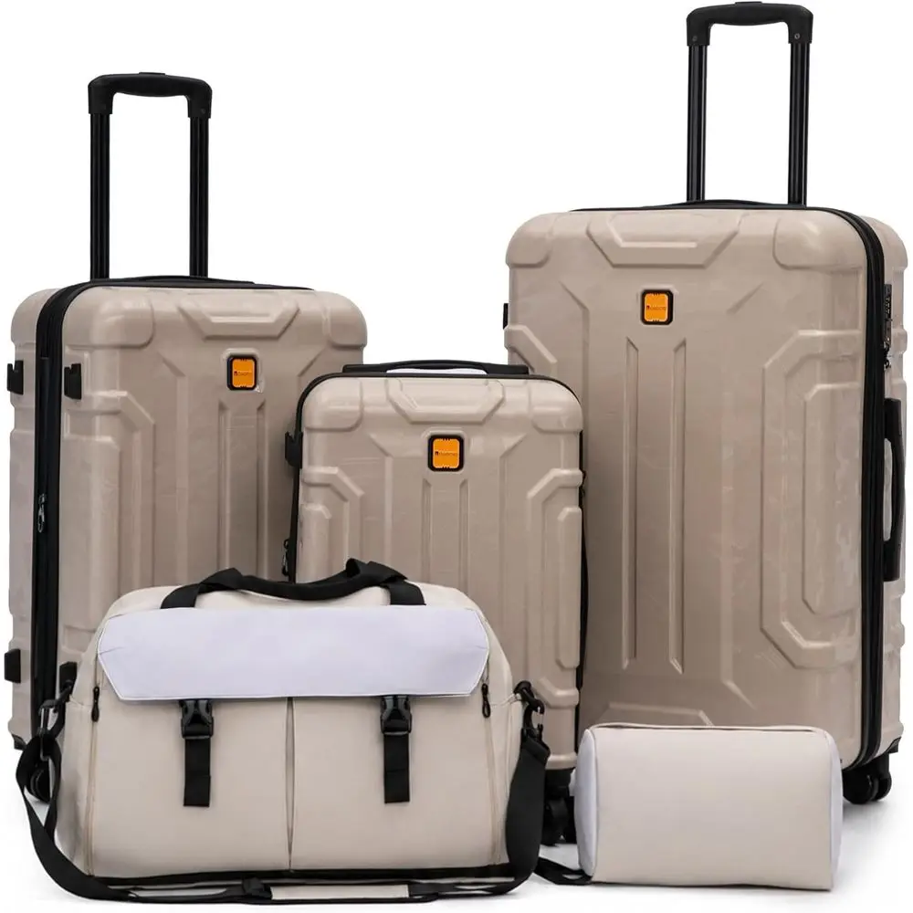 5 Piece Hardshell Luggage Set, - Expandable Hard Shell Luggage Set review and price