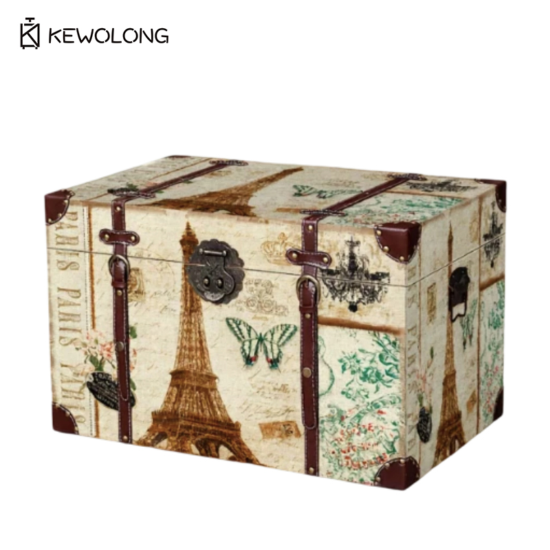 Vintage Plaid Print Wooden Sto - Retro Vintage Trunk Suitcase review and price