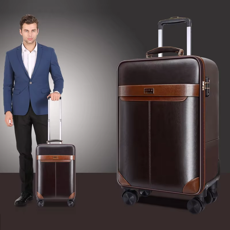 PREMIUM Leather Rolling Luggag - Spinner Wheel Rolling Suitcase 20 Inch review and price