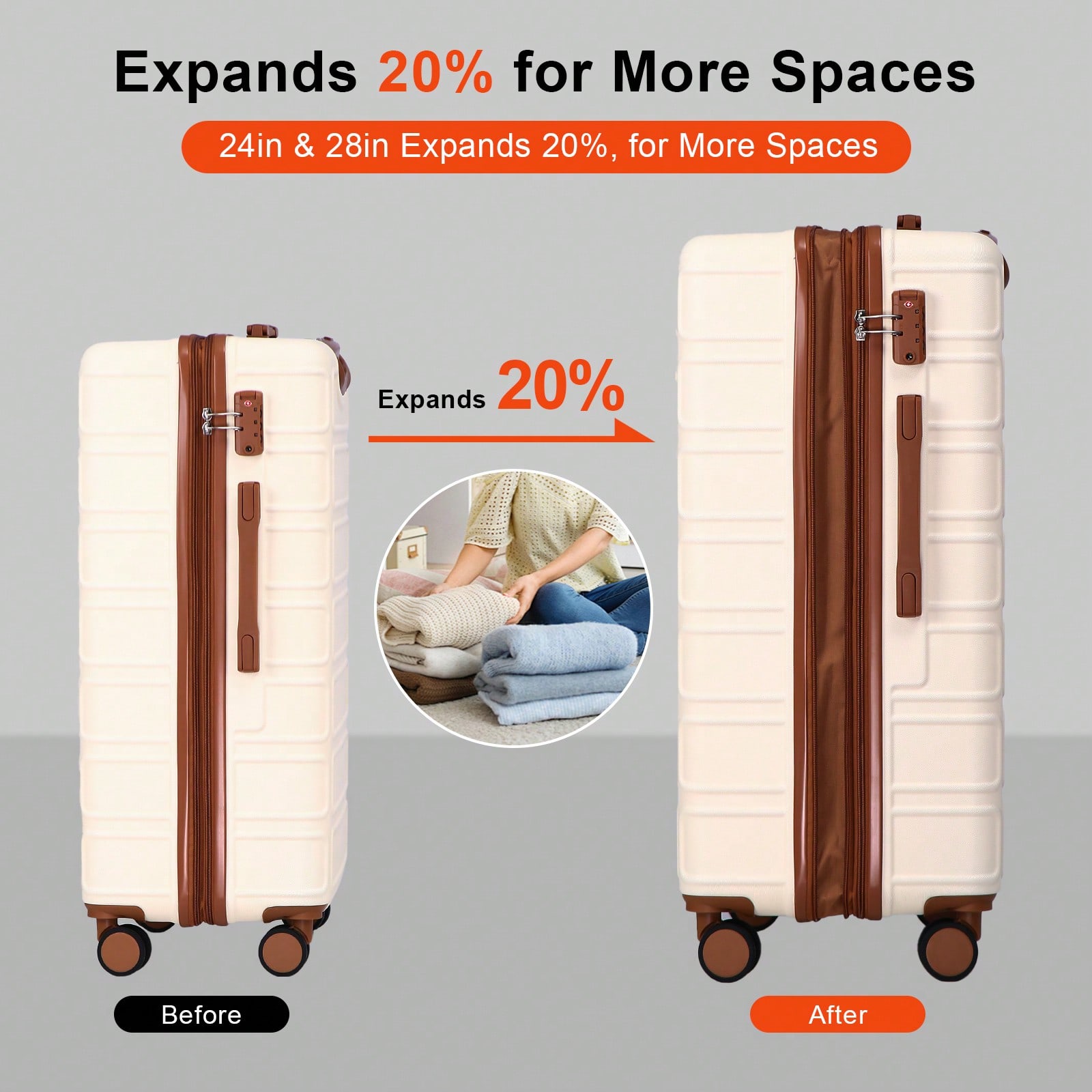 4-In-1 Expandable ABS Luggage  - Expandable Hard Shell Luggage Set review and price