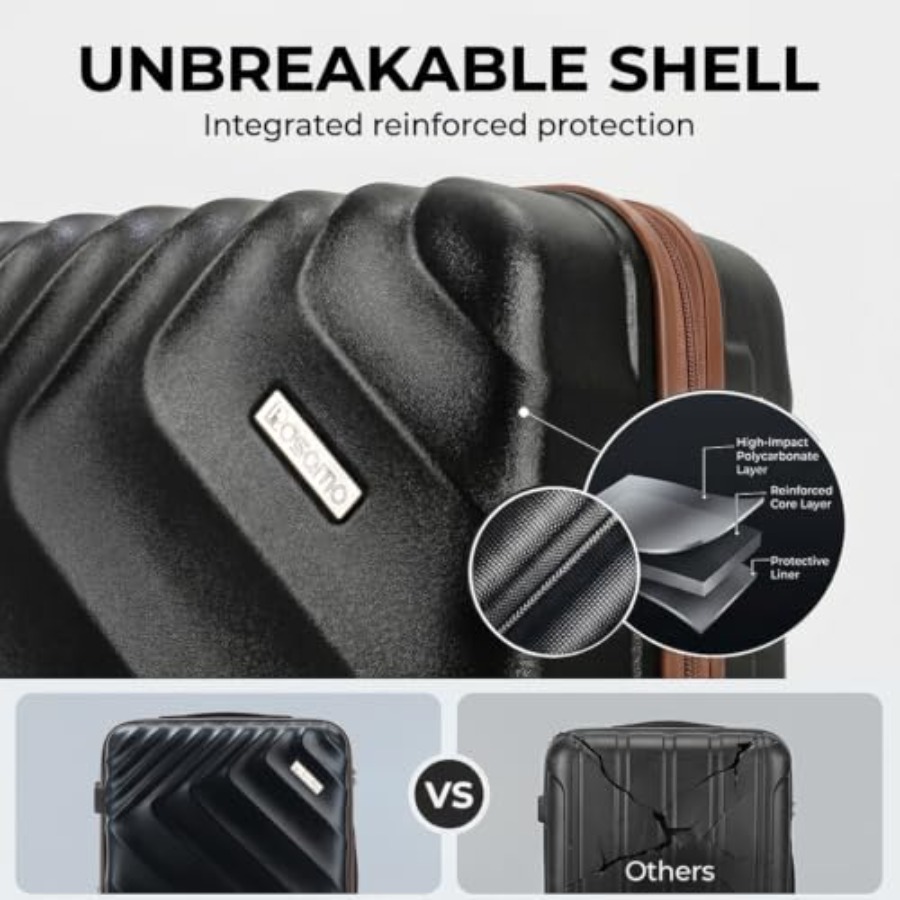 6-Piece Hard Shell Expandable  - Expandable Hard Shell Luggage Set review and price