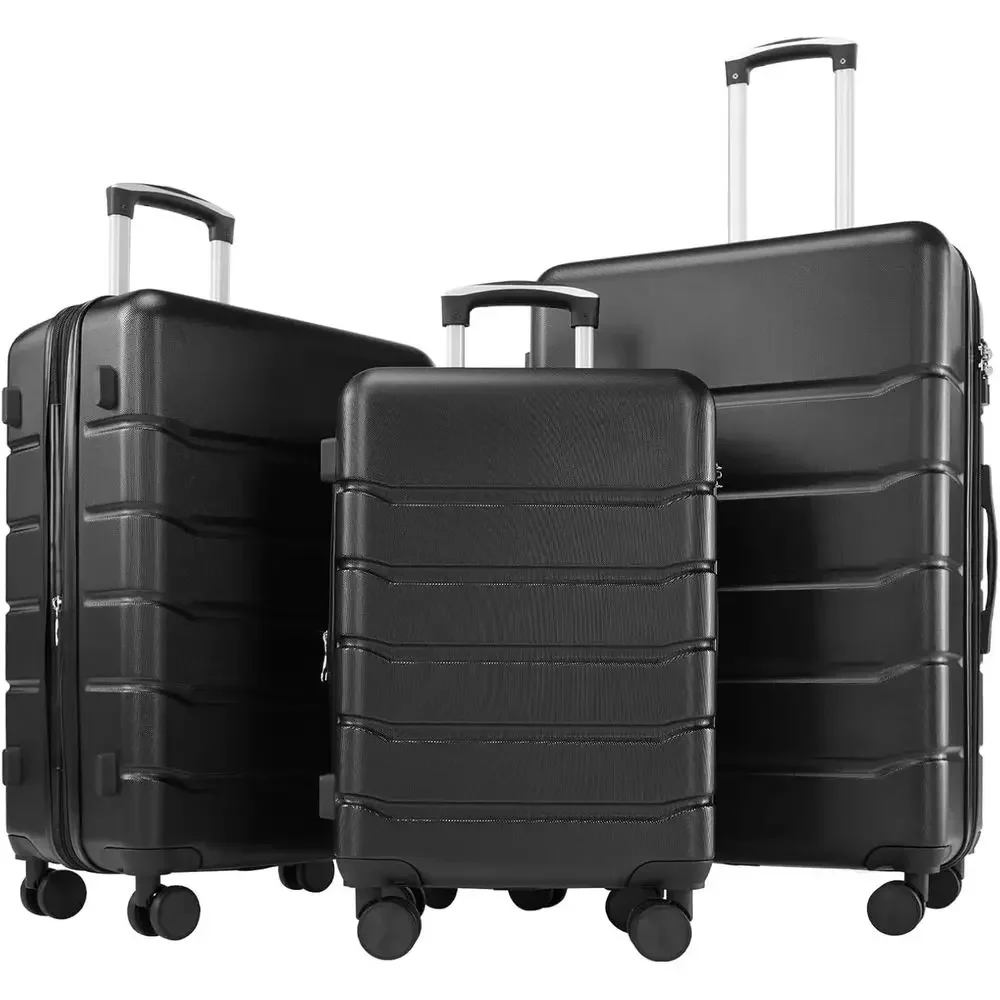 3-Piece Hard Shell Spinner Lug - Expandable Hard Shell Luggage Set review and price