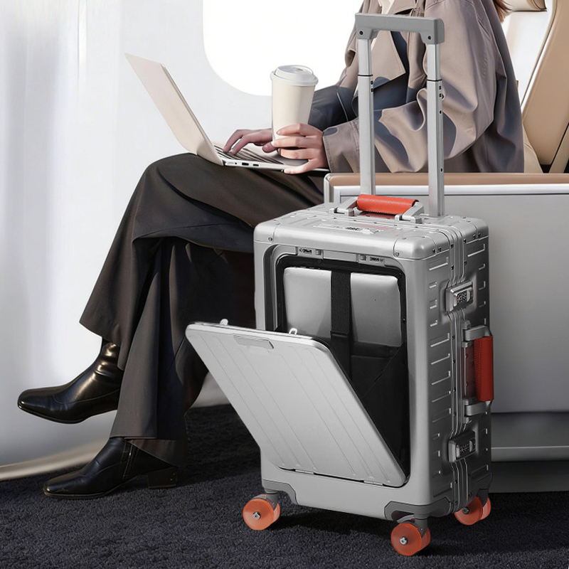 All-Aluminum Magnesium Alloy S - Front Opening Laptop Luggage 24 Inch review and price
