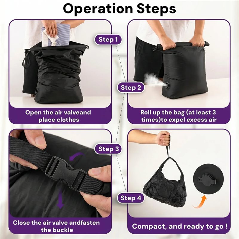 EYFL-24L Hand Roll Compression - Foldable Rolling Luggage Bag review and price