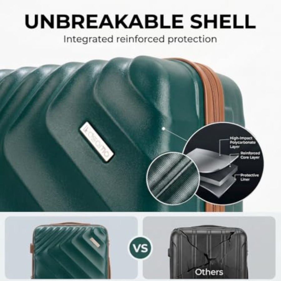 5-Piece Hard Shell Expandable  - Expandable Hard Shell Luggage Set review and price