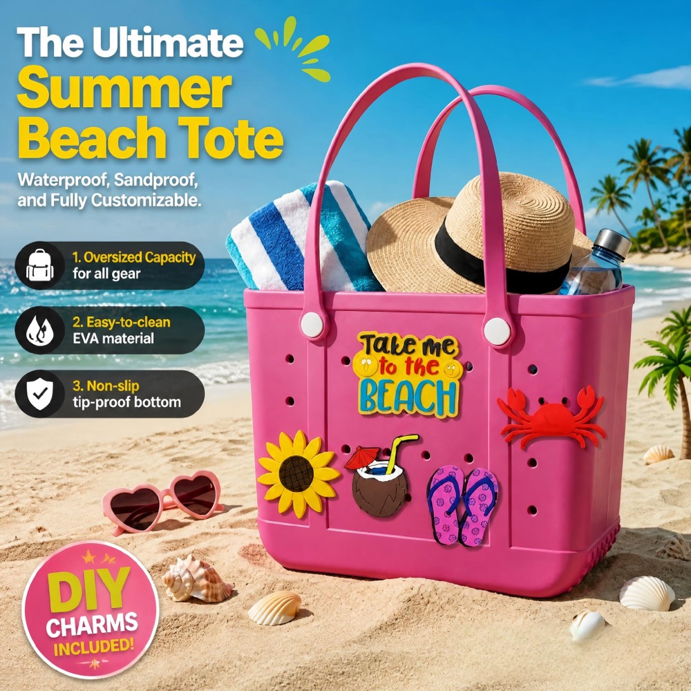 Ladies Oversized Rubber Beach  - Handbags review and price