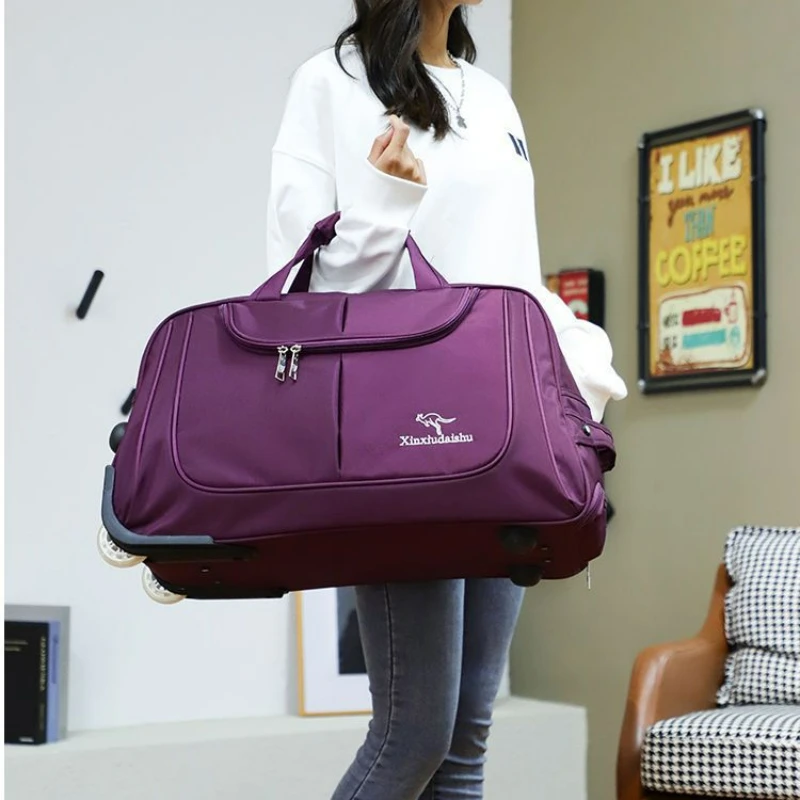 Large Capacity Trolley Bag Men - Foldable Rolling Luggage Bag review and price