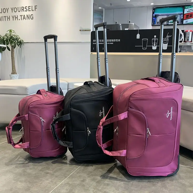 Large Capacity Trolley Bag Men - Foldable Rolling Luggage Bag review and price