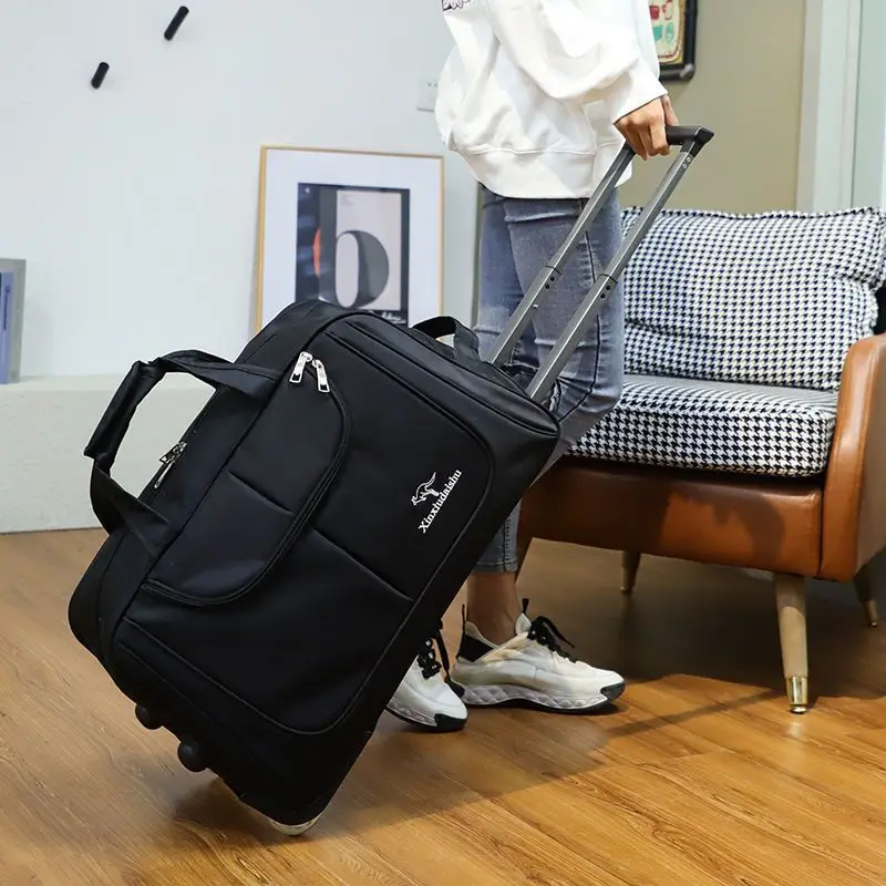 Large Capacity Trolley Bag Men - Foldable Rolling Luggage Bag review and price