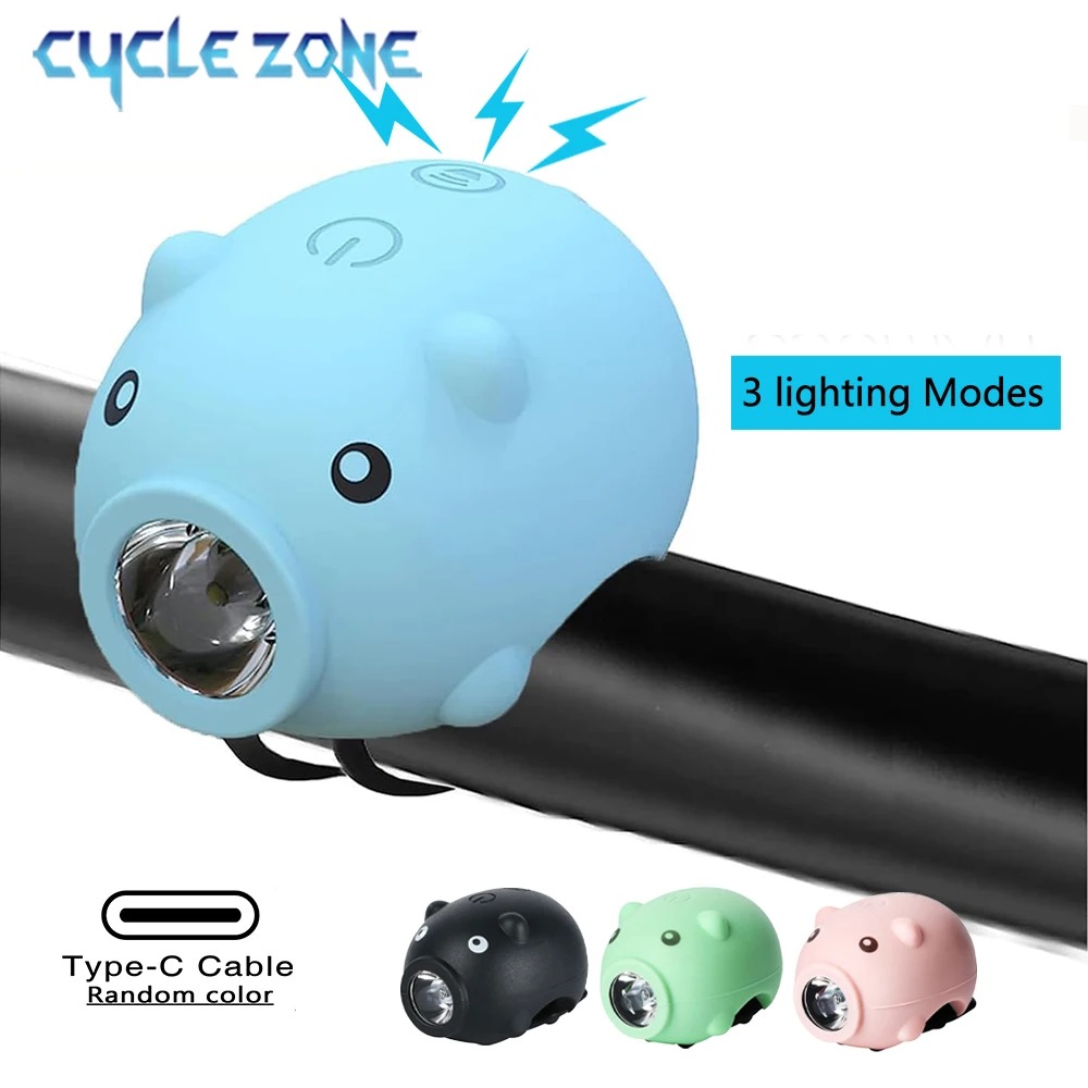 Cute Pig Bicycle Front Light w - Kids Ride On Suitcase Scooter review and price