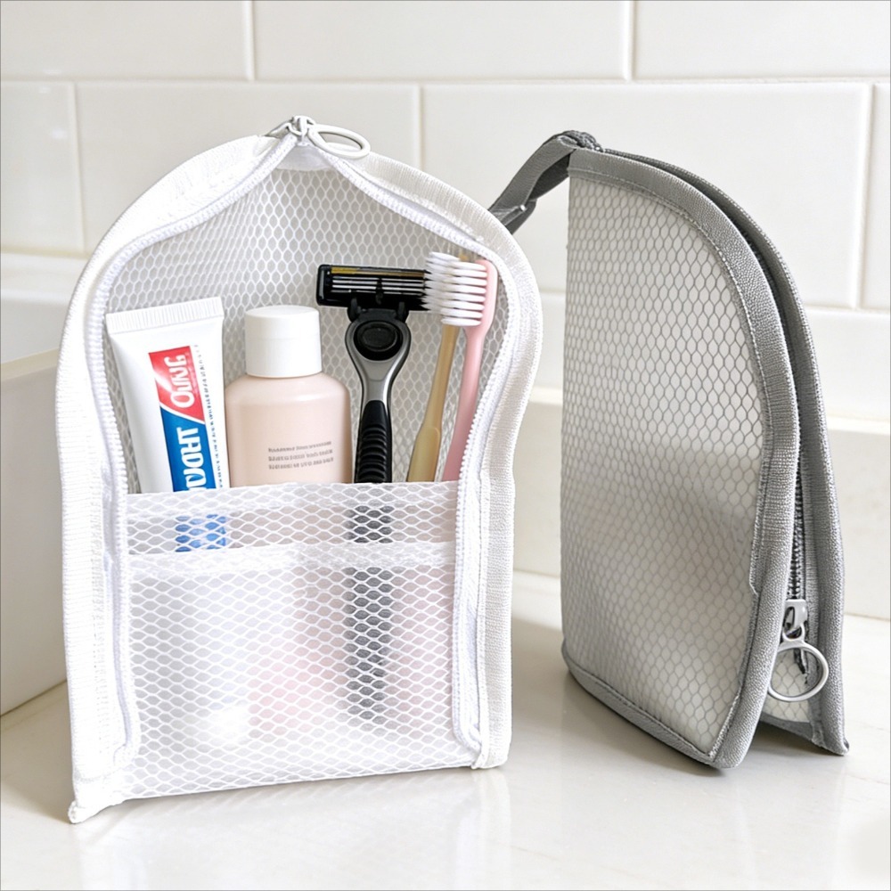 Mesh Toiletry Bag Breathable Q - Cosmetic Bags review and price