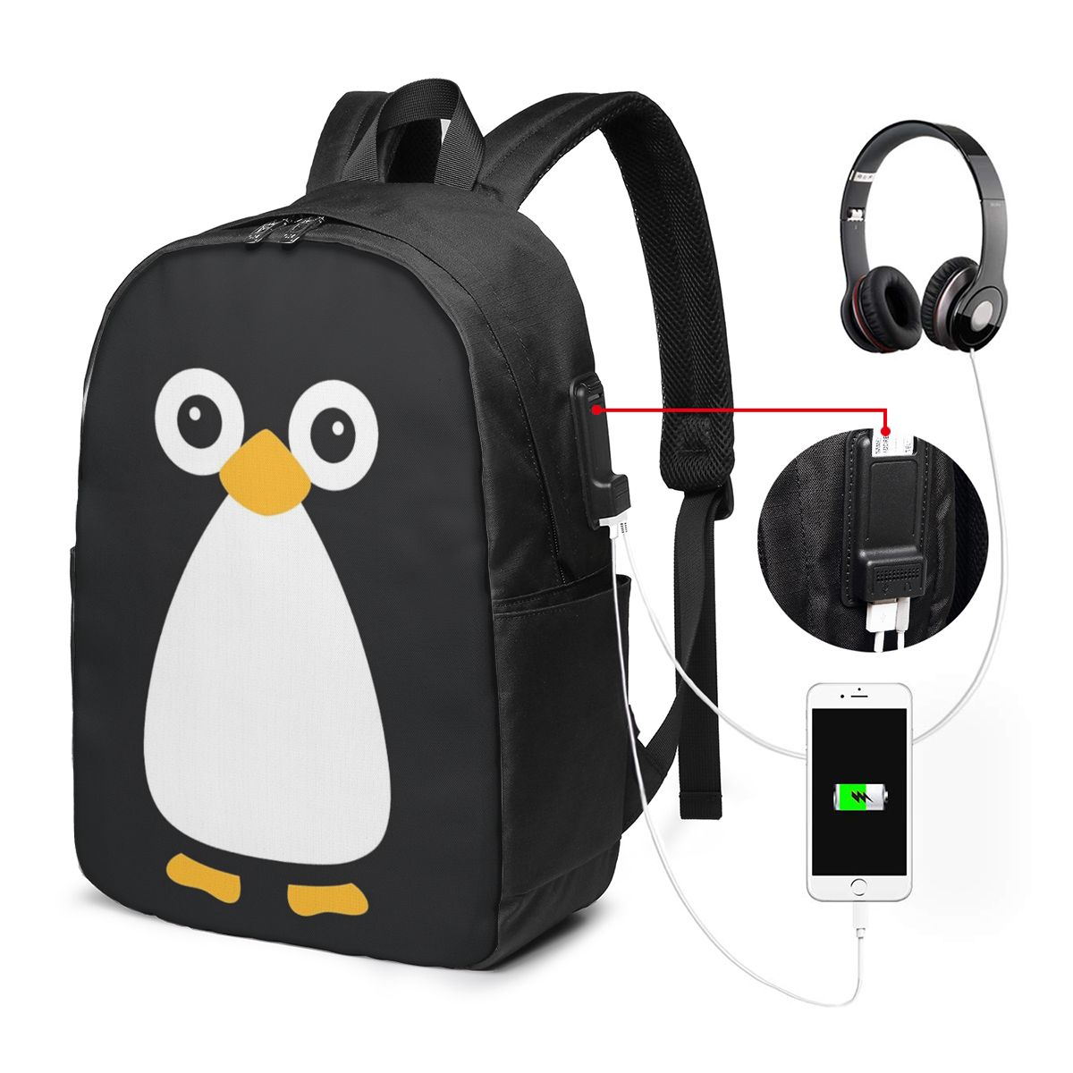 Cute Vector Penguin Backpack T - Travel Bags review and price
