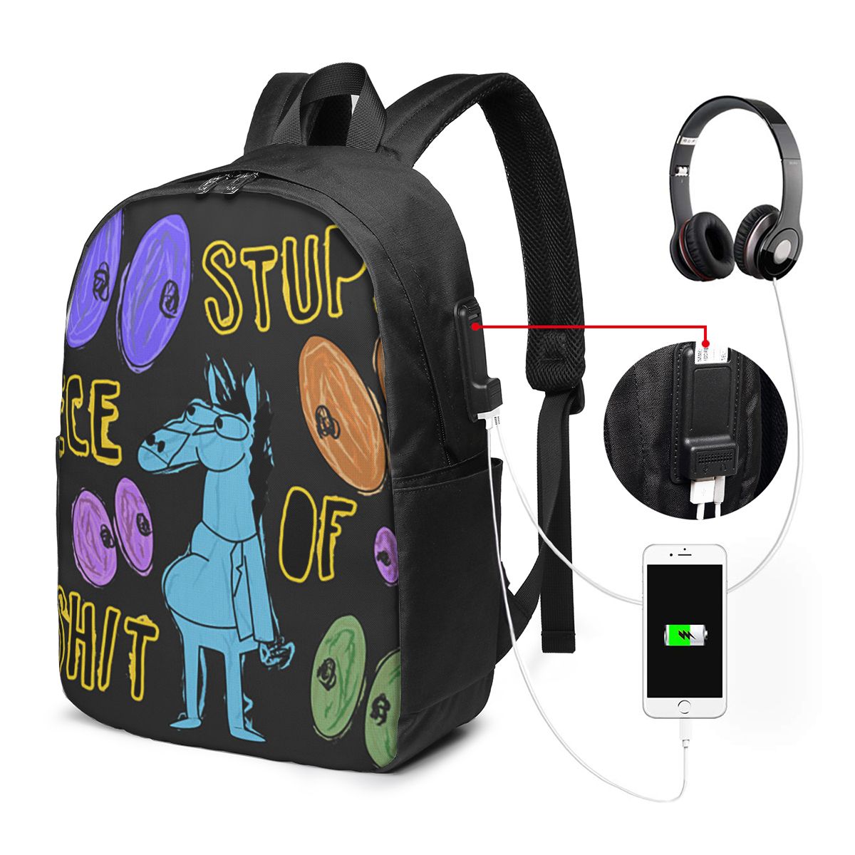 Cartoon Bojack Horseman Stupid - Travel Bags review and price