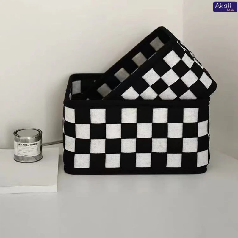 2026Black and White Checkered  - Cosmetic Bags review and price